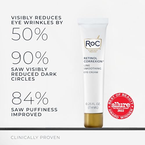 RoC Retinol Correxion Eye Cream Mini for Dark Circles & Puffiness, 0.25 oz