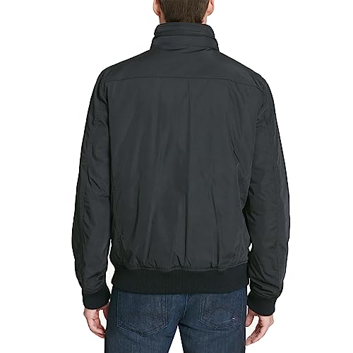 Tommy Hilfiger Men's Water and Wind Resistant Performance Bomber Jacket (Standard and Big & Tall), Black, X-Large