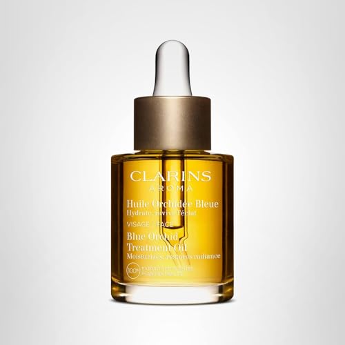 Clarins Blue Orchid Face Oil Treatment | Skin is Immediately Hydrated*, Revitalized and Toned | Restores Radiance | Visibly Minimizes Fine Lines | 100% Natural Plant Extracts | Dry Skin Type