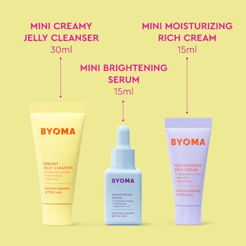 BYOMA So Bright Set – Jelly Cleanser, Brightening Serum, Rich Cream
