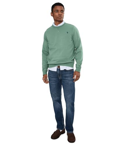 US POLO ASSN, Mens, Long Sleeve Popover Crew Neck Fleece Sweatshirt, Evening Cactus, X-Large