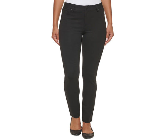 DKNY Women's Jeans Size S Ponte Skinny Leg Pant W/Back Pockets Black