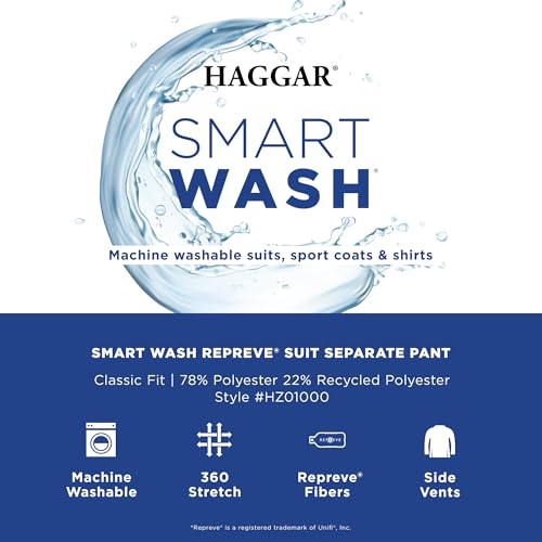 Haggar Men's Smart Wash™ Repreve® Suit Separate Jacket Classic Fit Midnight