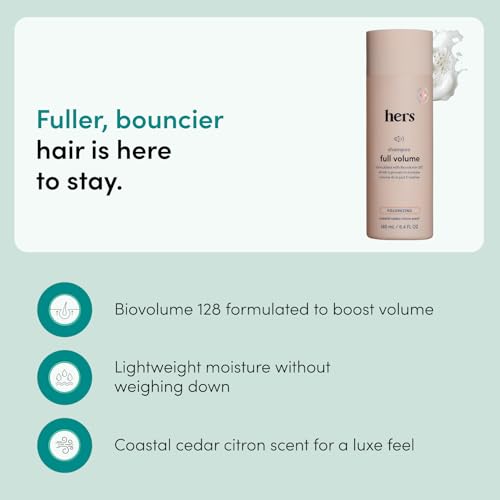 hers Full Volume Shampoo, Biotin, Coastal Cedar Citron, 2 Pack, 6.4 Fl Oz