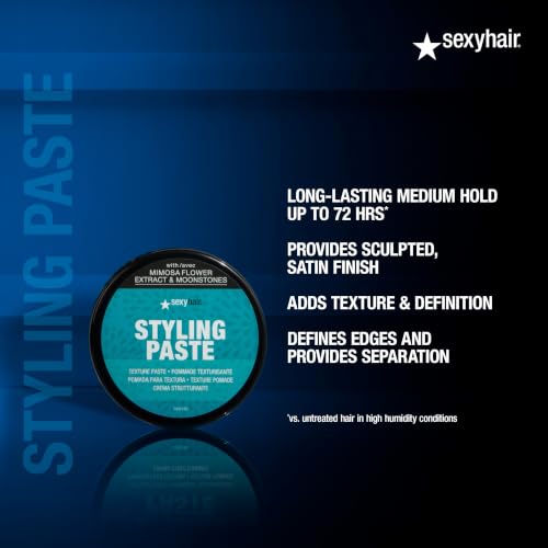 SexyHair Healthy Styling Paste Texture Paste, 2.5 Oz | Medium, Pliable Hold and Control | Satin Finish | All Hair Types