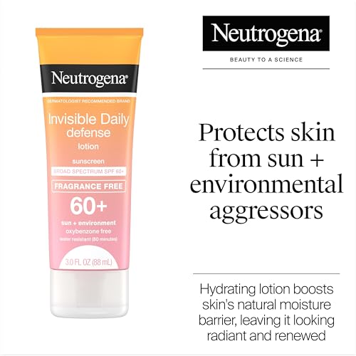 Neutrogena Invisible Daily Defense Sunscreen Lotion SPF 60+, 3.0 fl oz