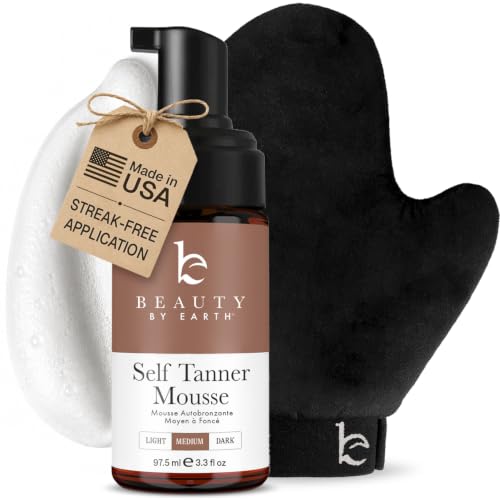 Self Tanner Tanning Mousse Kit - USA Made with Natural, Organic Ingredients