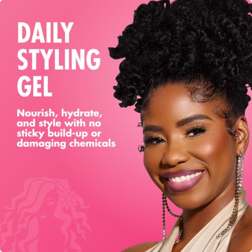 Mielle Organics Honey & Ginger Hair Gel - Styling Gel for Enhanced Curl Definition and Frizz Reduction - Enriched with Aloe & Babassu Oil to Nourish Dry, Curly or Frizzy Hair (13 Fl Oz)