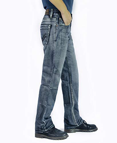 Flypaper Mens Fashion Bootcut Jeans Regular FIT Medium Vintage Blue Size 32X30