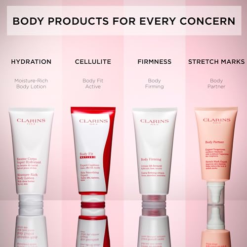 Clarins Moisture-Rich Body Lotion | Intensely Hydrates | Nourishes, Softens and Smoothes | Non-Greasy and Fast Absorbing | 88% Natural Ingredients | Body Cream With Shea Butter | For Dry Skin Types