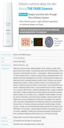The Fame Skin Care System 1 SET including 5 kinds of skincare - Lotion, Toner, Essence, Eye Cream, Nutrition Cream | Korean Cosmetics | Unfading Beauty & Reputation | Strengthen Skin