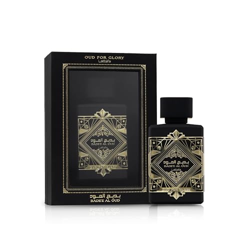 Lattafa Bade'e Al Oud Oud for Glory - Oriental Woody, Caramel, Warm Spicy - Eau de Parfum Long-Lasting Fragrance for Unisex, 3.40 Ounce / 100 ml