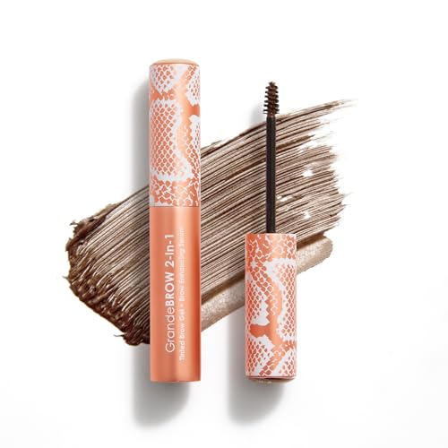 Grande Cosmetics GrandeBROW 2-in-1 Tinted Brow Gel & Serum, Medium, Mini