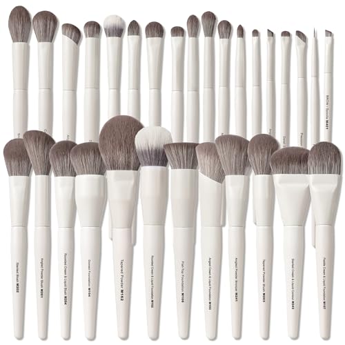 Vynestra 30 Pcs Pro Grade Makeup Brushes Set with Dense Ultra Soft Bristle