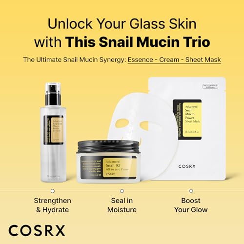 COSRX Snail Mucin Sheet Mask 10 EA with Snail Mucin Serum