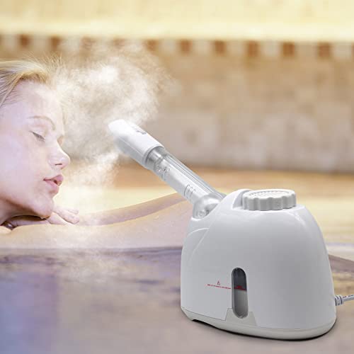 Facial Steamer Nanometer Fine Mist for Deep Cleaning with Towel, 360 Rotating Arm, Home Spa Device for Personal Care