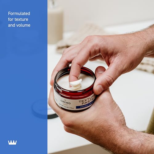 Cremo Hair Styling Texture Paste, Premium Barber Grade Texture Paste for Hair Styling, 3.4 Oz