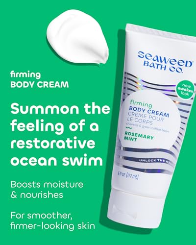 Seaweed Bath Co. Firming Body Cream, Rosemary Mint (6 oz) (Pack of 2)