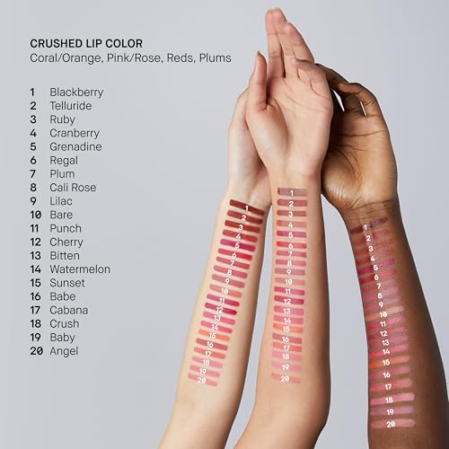 Bobbi Brown Crushed Lip Color | Hydrating, High-Pigment, Satin-Matte Lipstick | Non-Drying, Long-Lasting Wear & Lip Stain Effect, 0.12 Ounce, Bare