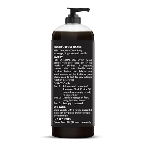 Majestic Pure Jamaican Black Castor Oil, 100% Natural Oil - 16 Fl Oz