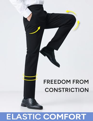 Mens Black Suit 3 Pieces Slim Fit Mens Stretch Tuxedo Suit for Wedding, Formal Dinner, Important Business Occasions, Gale, Graduation, Horse Racing Event, Anniversary Dinner (Regular, 40R)