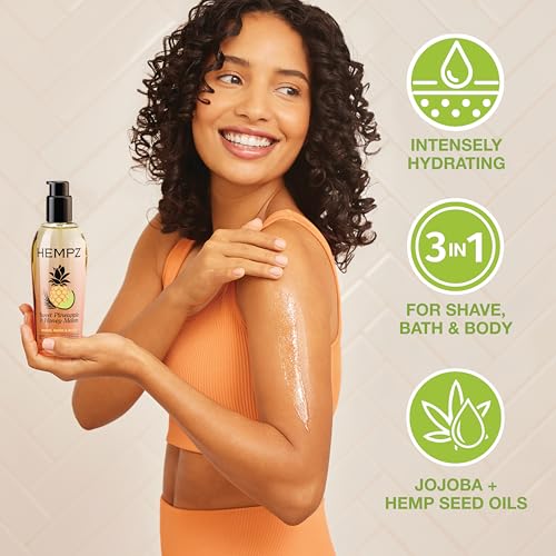 Hempz Sweet Pineapple & Honey Melon Multi-Purpose Body Oil - 6.76 Fl Oz