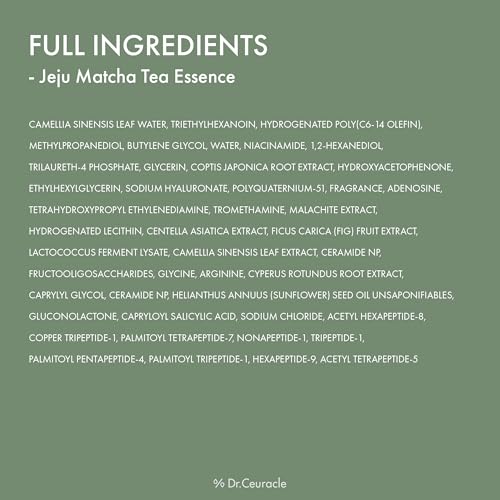 Dr.Ceuracle Jeju Matcha Tea Essence, Calming Milky Toner 5.07 fl. oz.