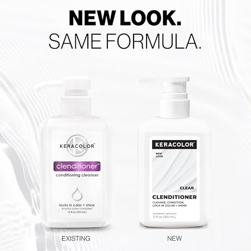 Keracolor Clenditioner Co Wash Cleansing Conditioner Keratin Infused Color Safe Prevents Fade Replaces Your Shampoo, 12 Fl Oz