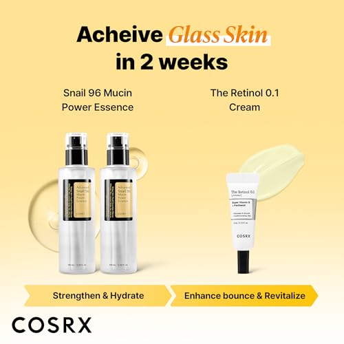 COSRX Snail 96% Mucin Essence 2ea & Retinol 0.1% Cream Mini Sample 1ea