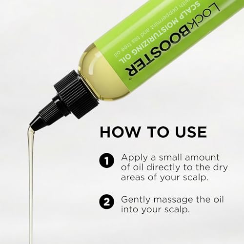 Style Factor LockBOOSTER Scalp Moisturizing Oil – Lightweight Hydration with Peppermint & Tea Tree Oil for revitalizing Braids, Locs & Twists – Soothes, Nourishes and Supports Scalp Care – 4 oz