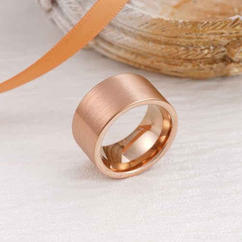 King Will Men Tungsten Rings 14K Gold 12mm Size 10