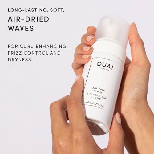 OUAI Air Dry Foam - Hair Mousse for Curly Hair & Beach Waves (4 oz)