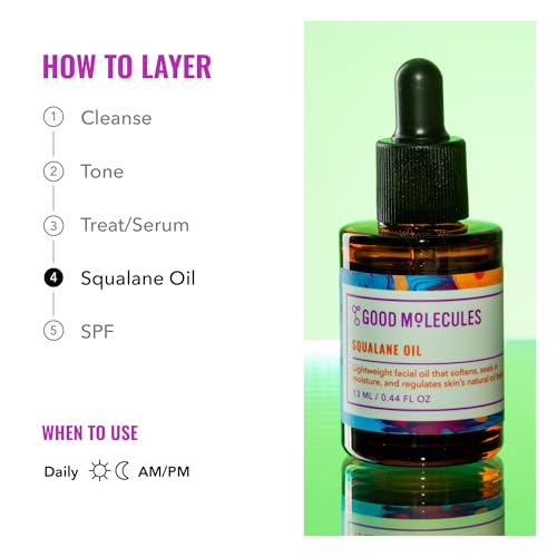 Good Molecules Squalane Oil for Face, Lightweight Facial Oil, 13 ml