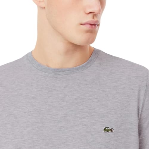 Lacoste Men's Cotton Pima T-Shirt, Silver Chine, Medium