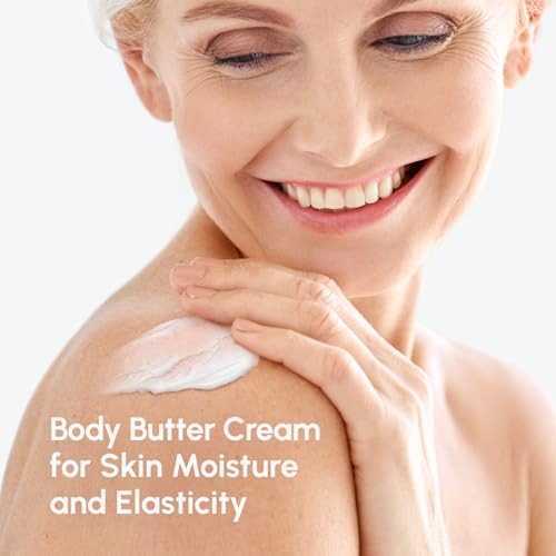 MAREE Body Butter Cream – Whipped Body Butter for Women Smell Good – Ayurvedic Skin Care – Body Moisturizer for Dry Skin – Vanilla Shea Butter Cream for Women & Men with Marine Collagen & Argan Oil