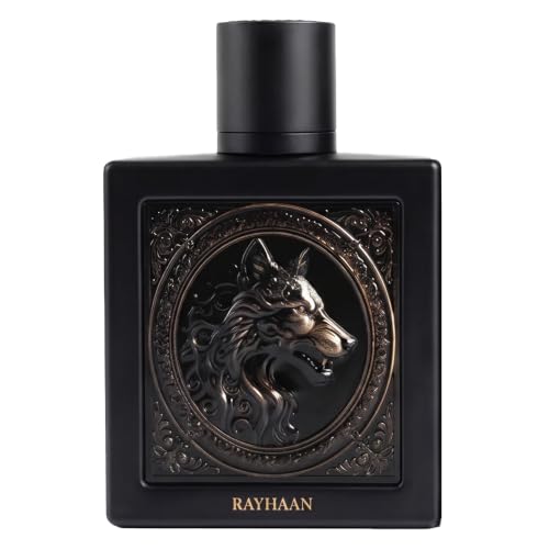 Rayhaan Wolf – Spicy, Gourmand, Amber, Woody – Eau de Parfum Spray Long-Lasting Fragrance for Men, 3.4 Ounce / 100 ml