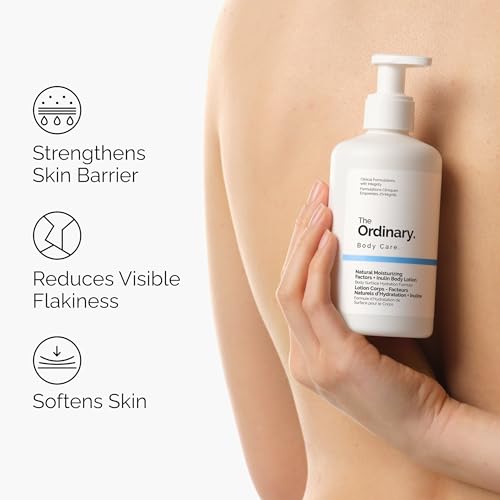 The Ordinary Natural Moisturizing Factors + Inulin Body Lotion, Lightweight Hydration for All-Day Moisture & Skin Barrier Support, Accepted by the National Eczema Association, 8.1 Fl Oz