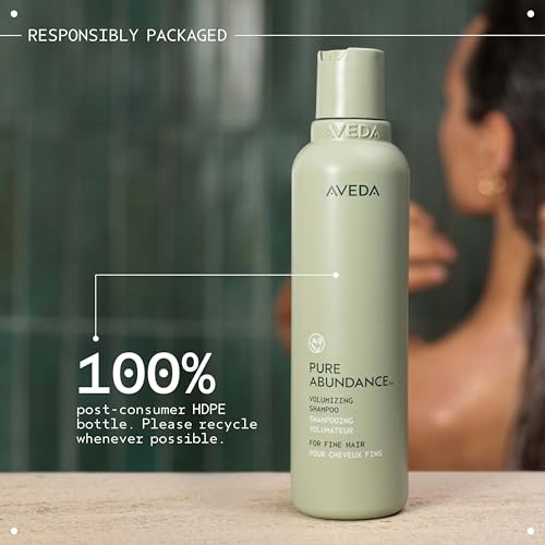 Aveda Pure Abundance Volumizing Shampoo | Shampoo For Fine Hair | Removes Product Build-Up And Excess Oil | 4X More Volume* | Notes of Jasmine, Peppermint, Pamarosa and Ylang Ylang | 6.7 Fl Oz