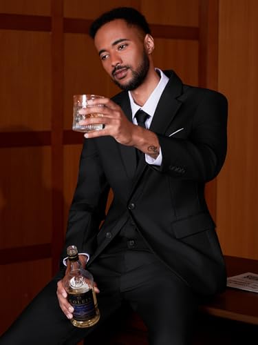 MAGE MALE Mens 2 Button 3-Piece Suits Slim Fit Tuxedo Set Wedding Business