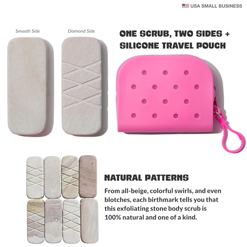 GET EVEN LEG SCRUB: Exfoliating Stone for Body & Leg Exfoliator for Strawberry Legs, Ingrown Hair, KP Bump - Stone Body Scrubber for Dry Skin & Feet, Dead Skin Remover for Body