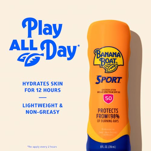 Banana Boat Sport SPF 50 Sunscreen Lotion, 8 Fl Oz