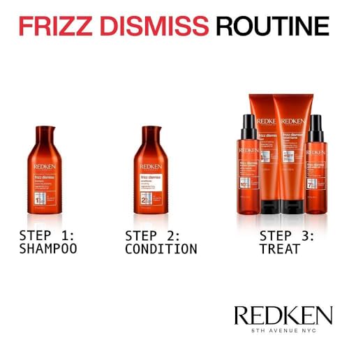 Redken Frizz Dismiss Instant Deflate Oil Serum – For Frizzy Hair, 4.2 Fl Oz