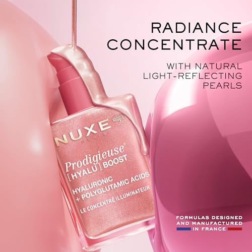 NUXE Hyalu Boost Glow Face Serum, Hyaluronic Acid & Peptides, 1 Fl Oz
