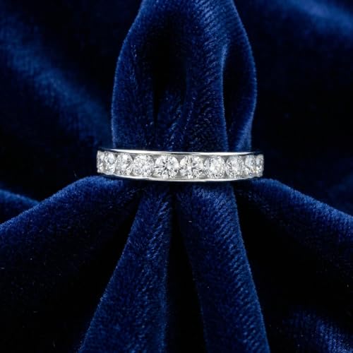 Pompeii 1ct Diamond Wedding Ring 14K White Gold - Size 8.5