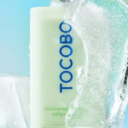 TOCOBO Cica Cooling Sun Stick SPF50+ PA++++ 1.69 fl. oz - Fermented Cica Complex, Cooling Sun Stick, Reduces Skin Temperature, Quick Soothing, Lightweight and Moisturizing Sun Stick