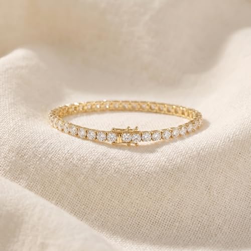 Pompeii 9 1/2 ct Diamond Tennis Bracelet 14K Yellow Gold 7"