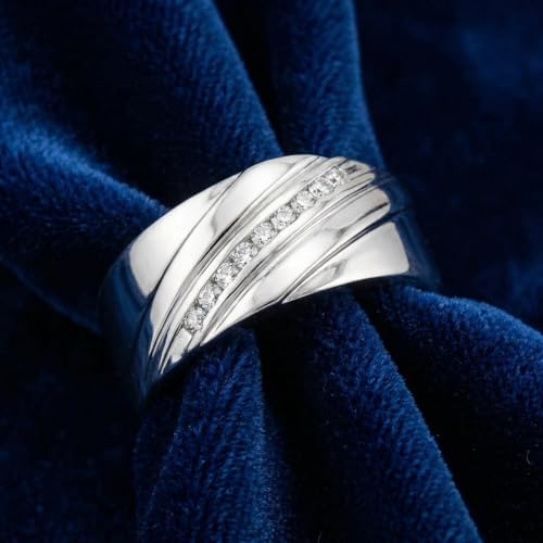 P3 POMPEII3 Pompeii 1/6CT Mens Diamond Ring 10K White Gold - Size 8