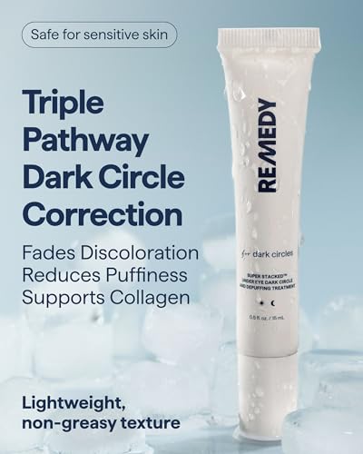 REMEDY Dark Circles Reducing Advanced Eye Cream with Caffeine, Niacinamide,
