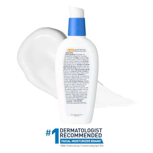 CeraVe AM Oil Face Moisturizer Lotion, Sunscreen for Face, SPF 30, 3oz