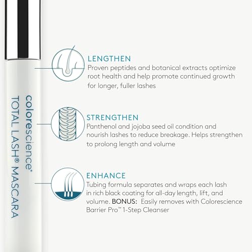 Colorescience, Total Lash Peptide Serum Mascara, Dark Brown